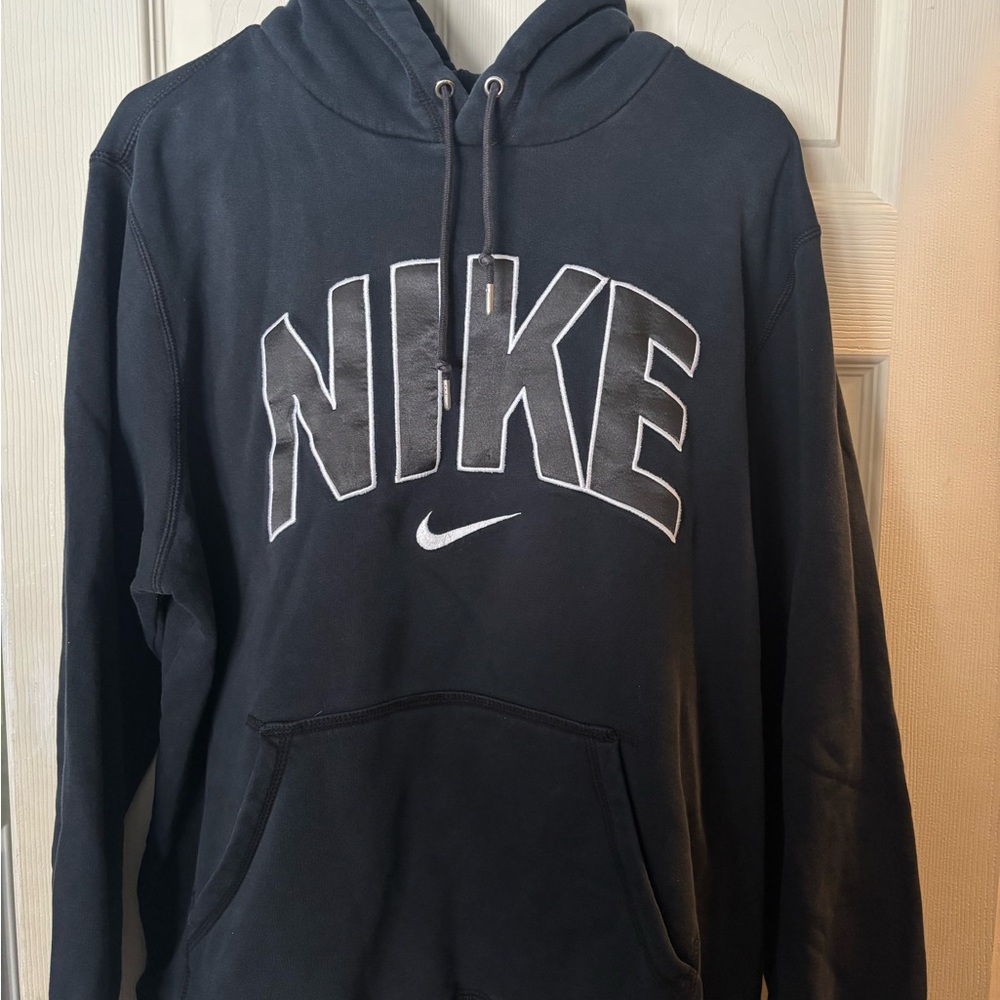 Nike Black Hoodie with White Logo
